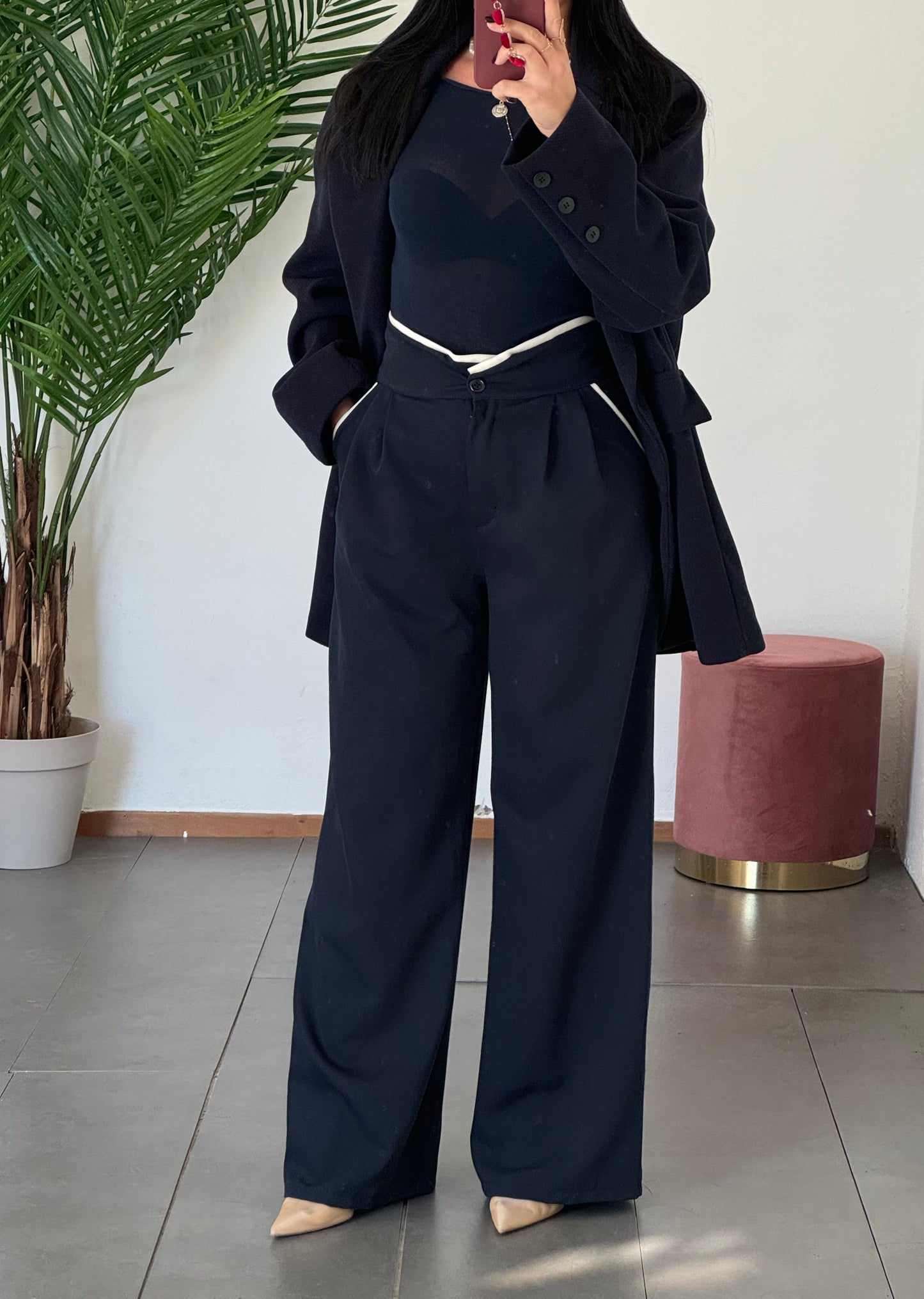 Pantalone contrasto